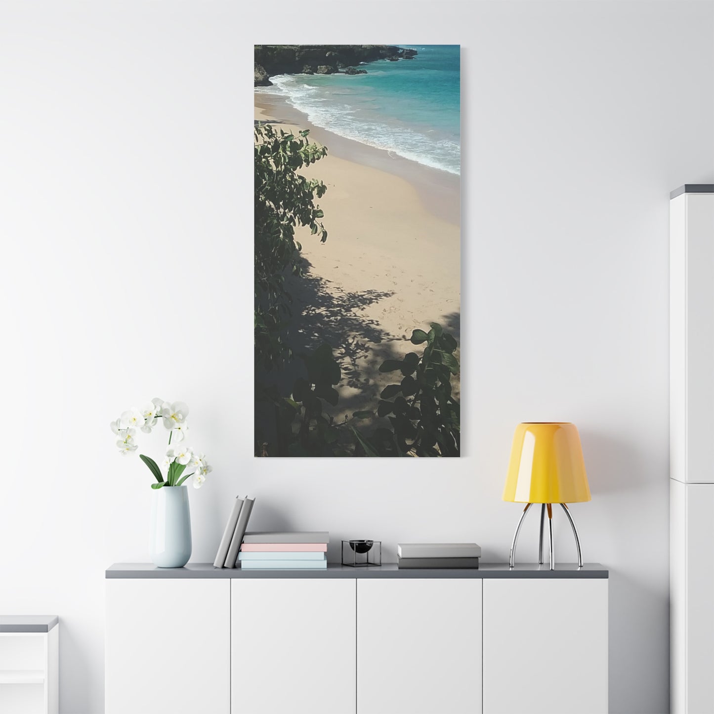 Tranquil Beach Canvas Wall Art - 1.25" Stretched Print for Home Decor
