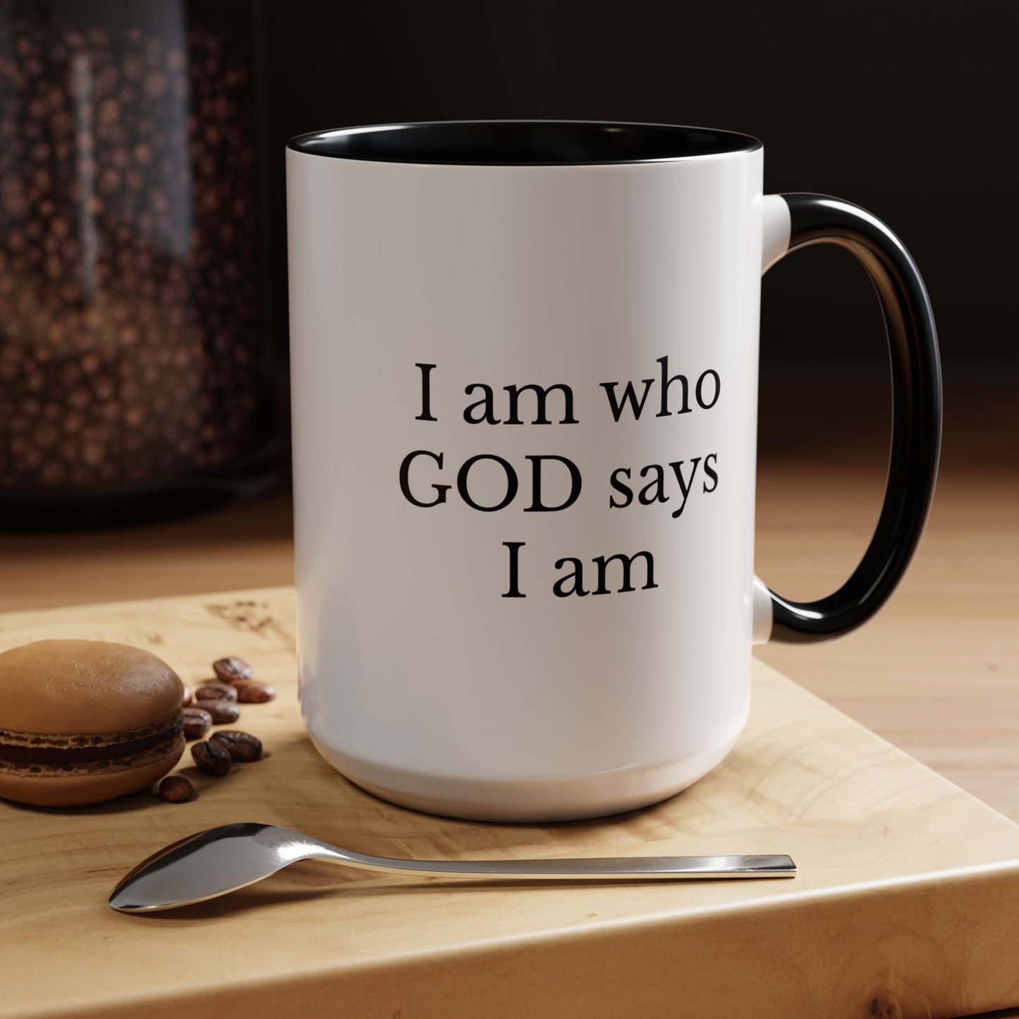 I AM WHO GOD SAYS I AM - Accent Coffee Mug (11, 15oz)