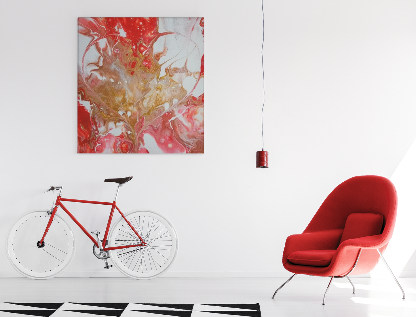 Heart Abstract Art Canvas Print - Great Gift for Art Lovers