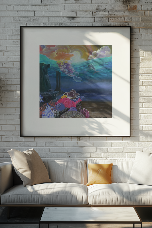 Underwater Coral Reef Canvas Art - Stretched Wall Decor