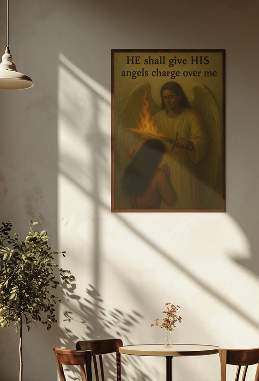 Inspirational Wall Art, Angelic Wall Decor, Faith-Based Home Decor, Gallery-Style Artwork, Religious Wall Art