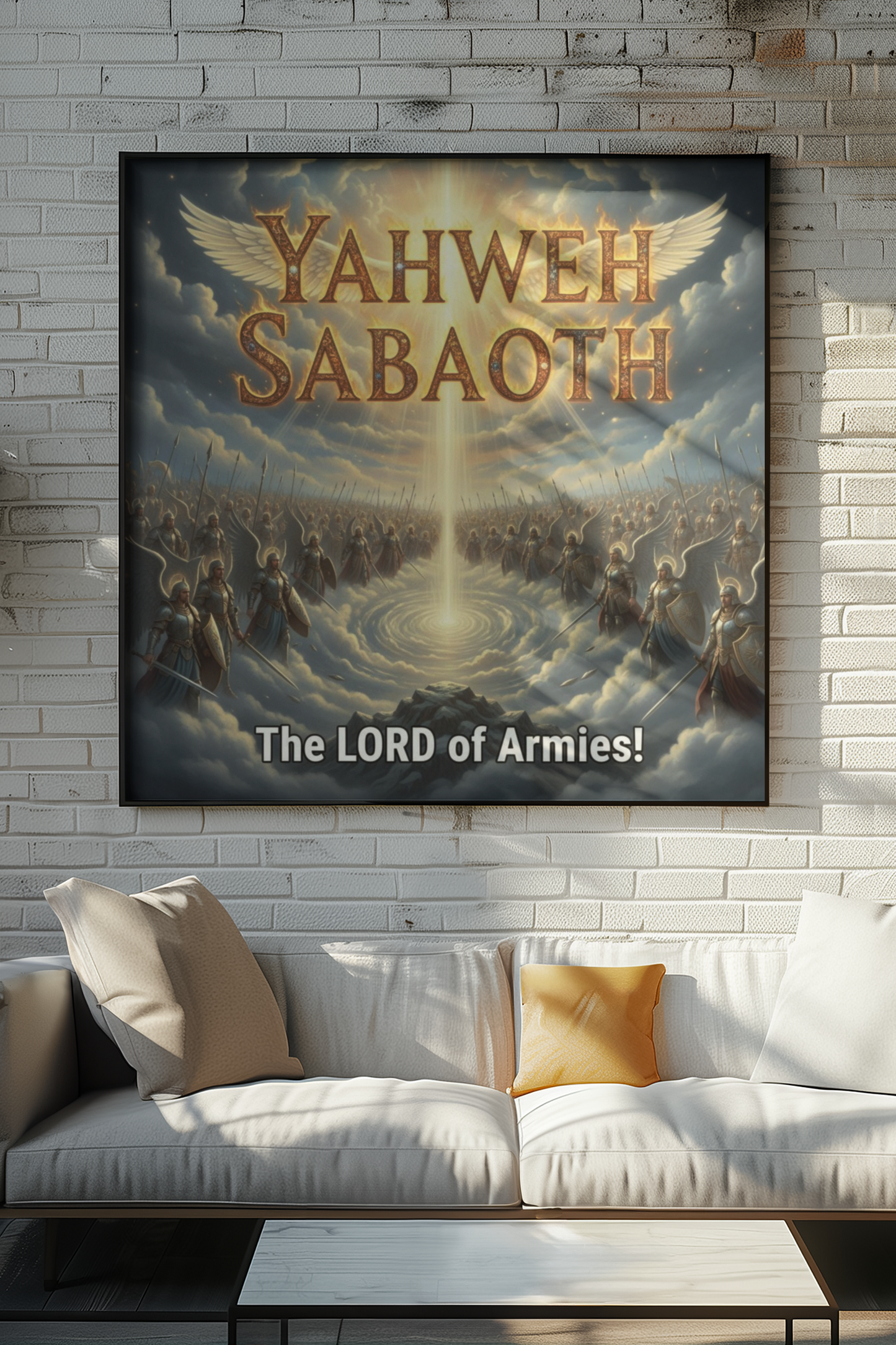 Yahweh Sabaoth Canvas Print — Spiritual Christian Wall Art, Religious Faith Decor Gift