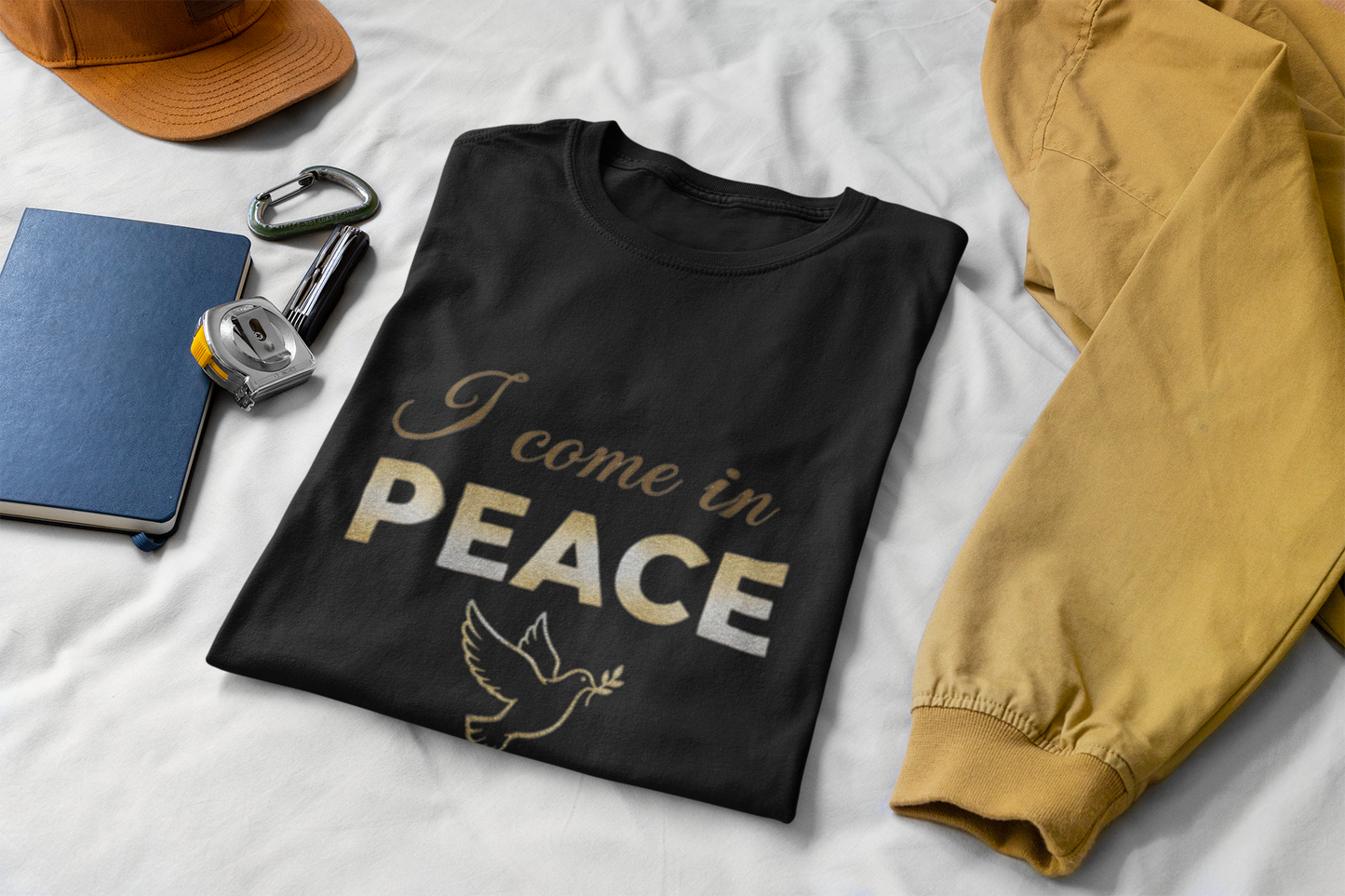 I Come in Peace T‑Shirt — Dove Graphic Peace Tee