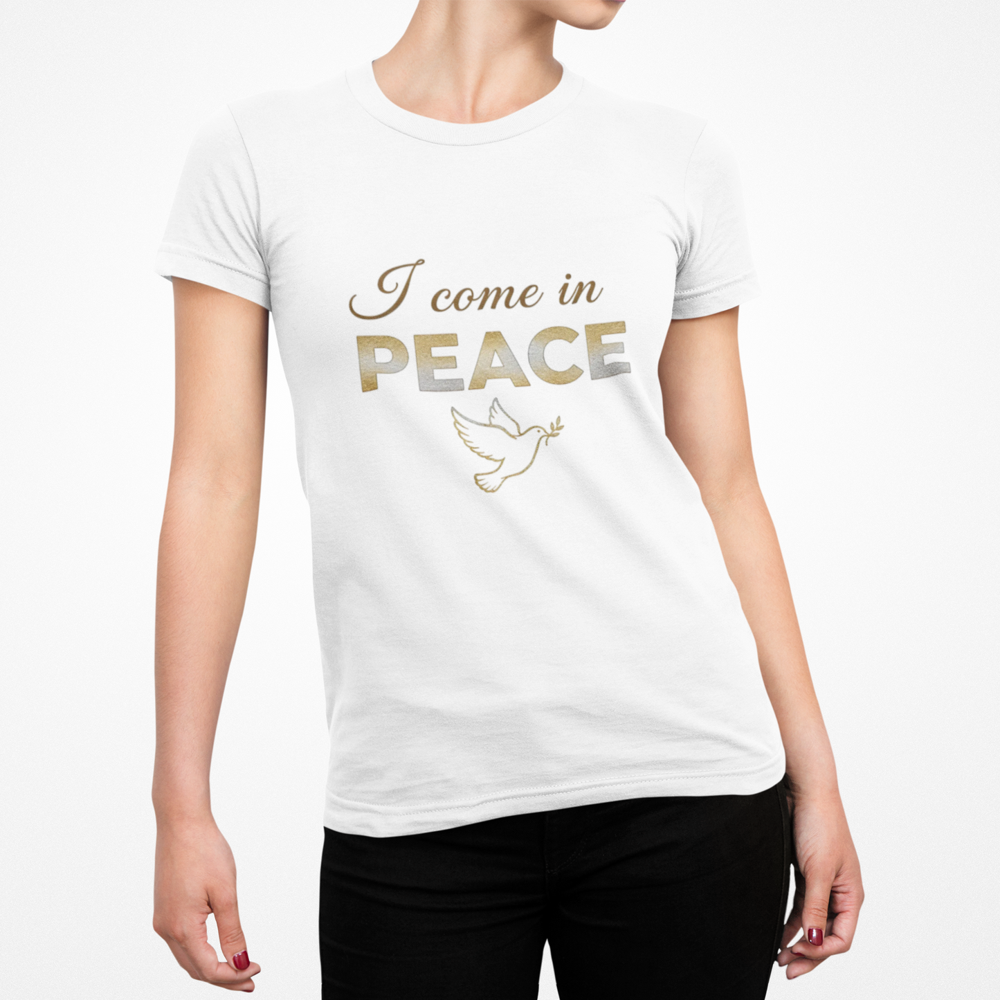 I Come in Peace T‑Shirt — Dove Graphic Peace Tee