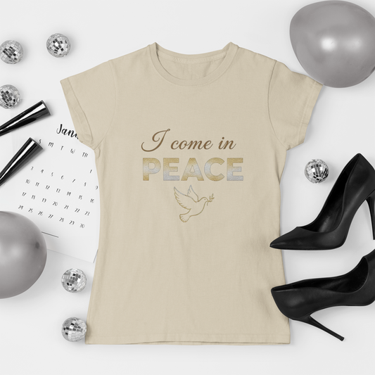 I Come in Peace T‑Shirt — Dove Graphic Peace Tee