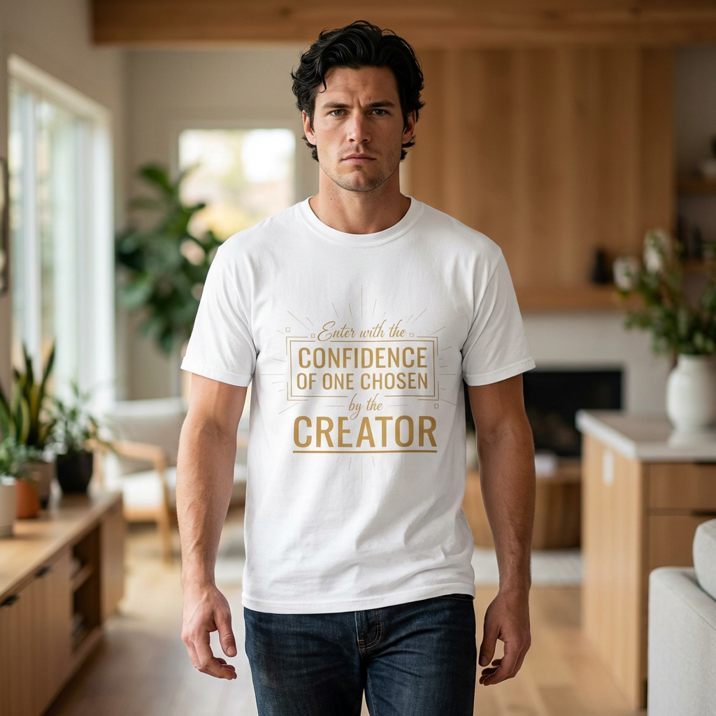 Christian Faith T-Shirt — Confidence of One Chosen by the Creator, Inspirational Unisex Tee