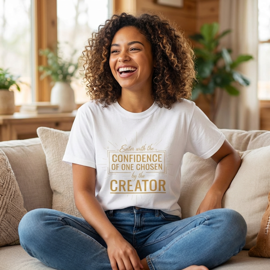 Christian Faith T-Shirt — Confidence of One Chosen by the Creator, Inspirational Unisex Tee