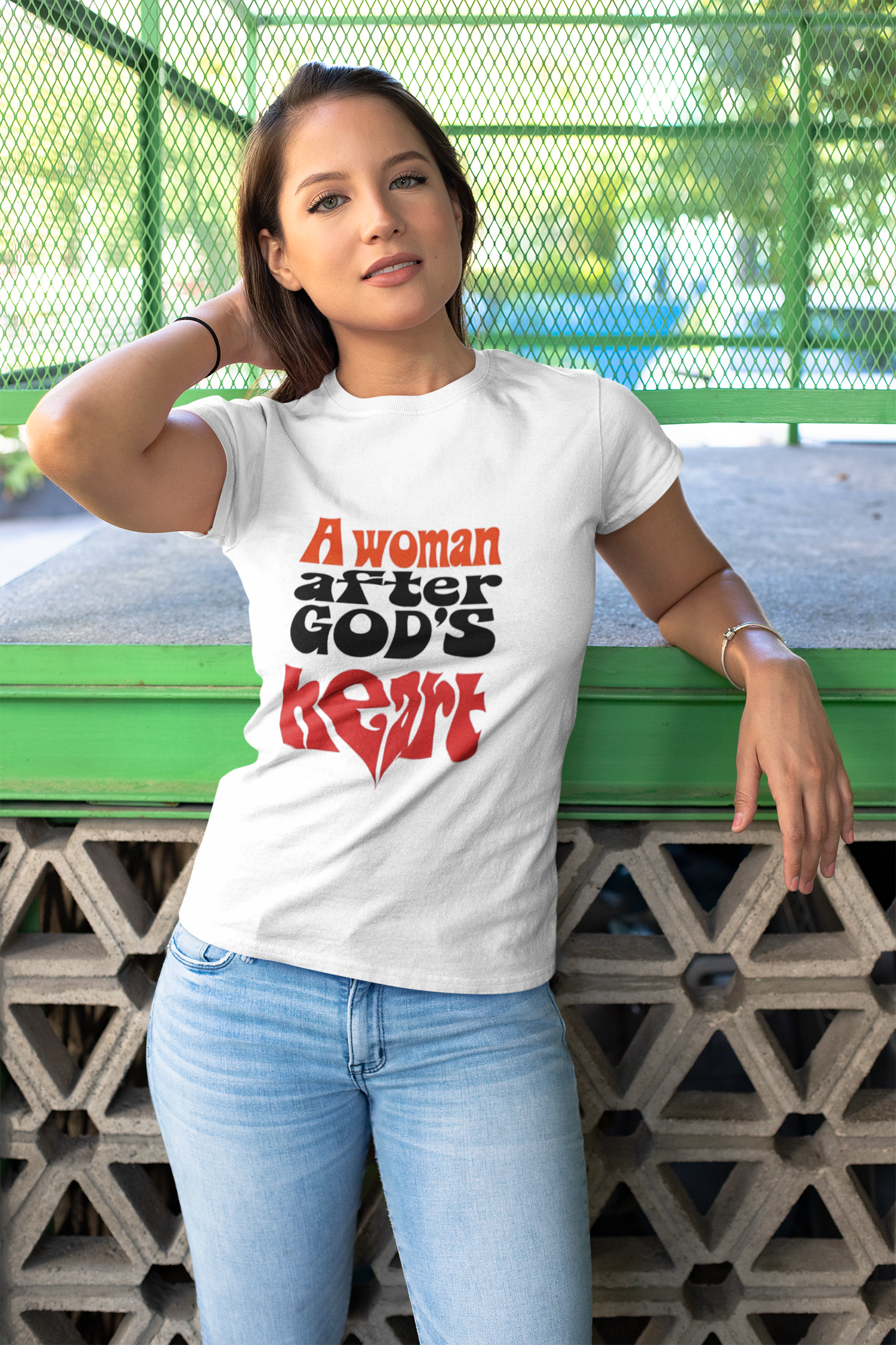 T-Shirt — "A Woman After God's Heart" Faith Graphic Tee