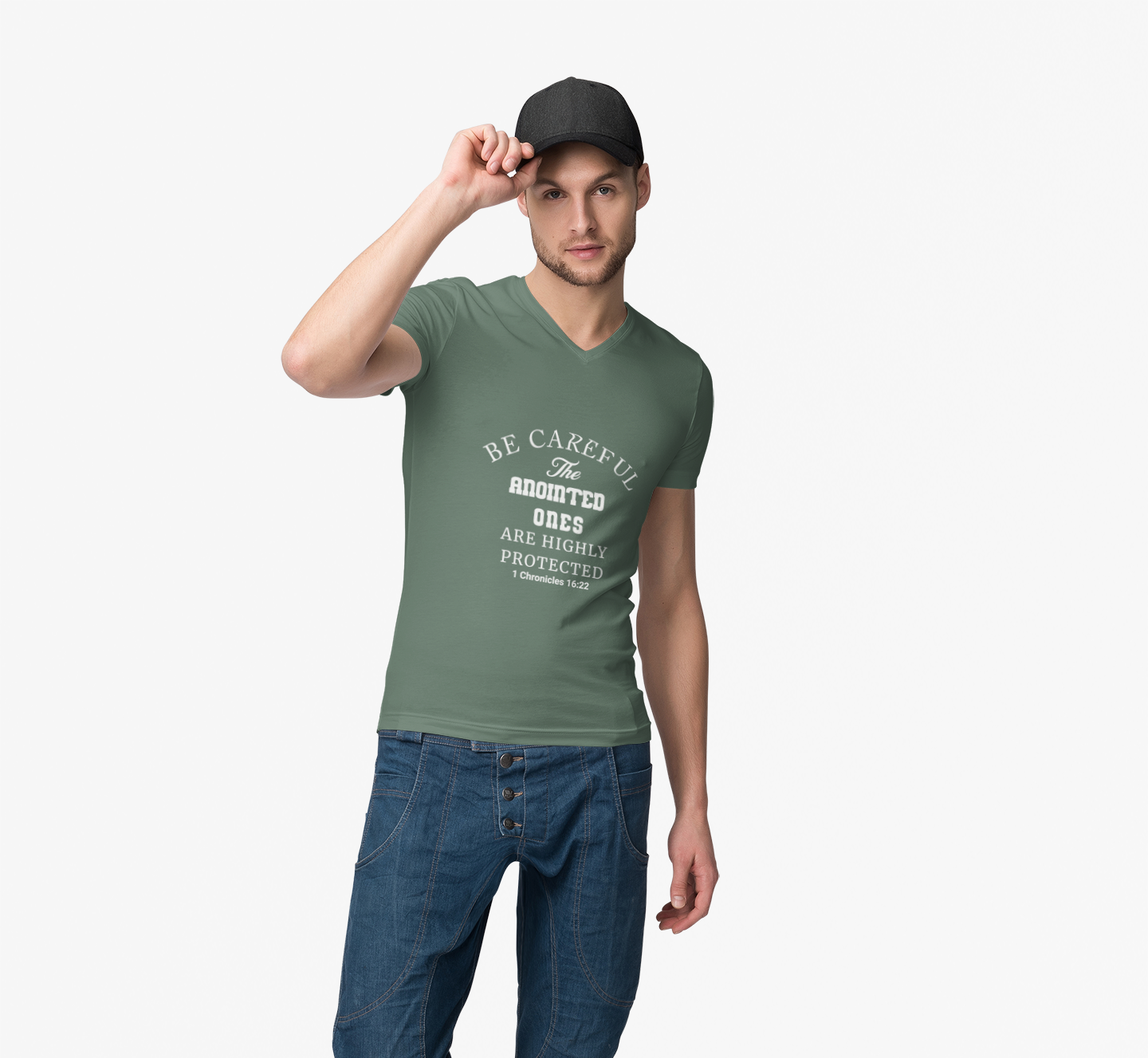 Christian T-Shirt — "Be Careful The Anointed Ones Are Highly Protected" (1 Chronicles 16:22)