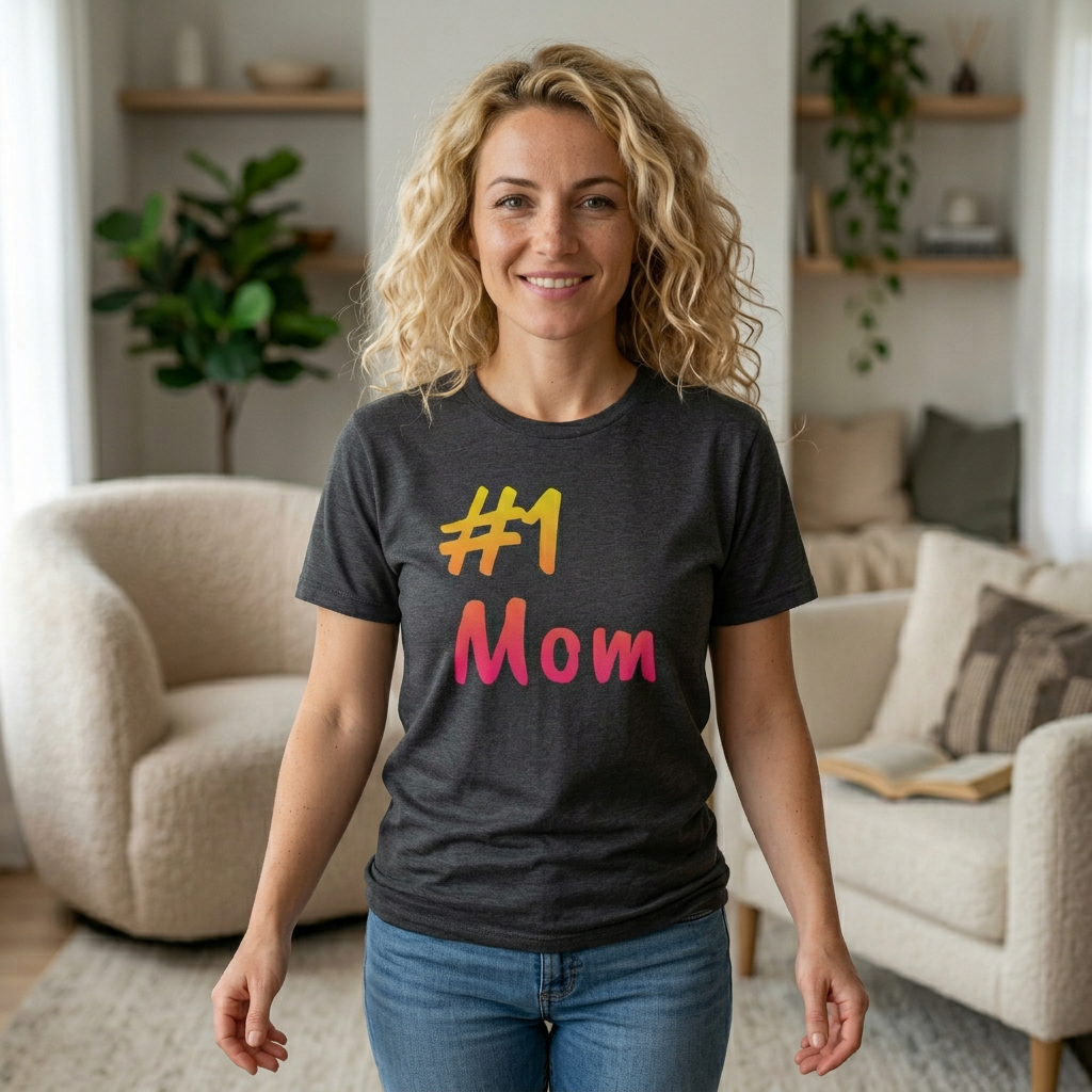 #1 Mom Unisex Softstyle T-Shirt - Perfect Gift for Mother's Day