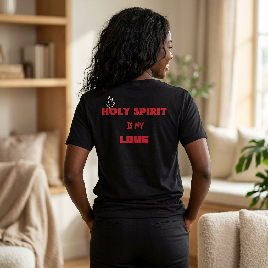 Unisex Garment-Dyed Pocket T-Shirt - 'Holy Spirit Is My Love'