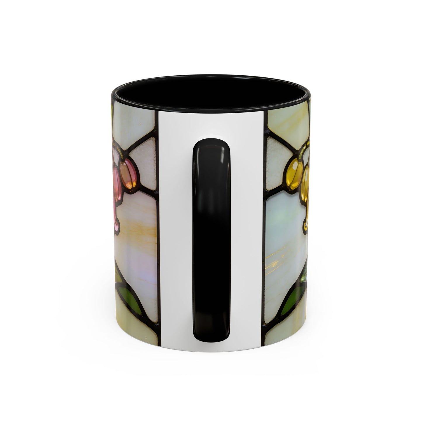 Stained Glass Lily of the Valley Accent Coffee Mug — Floral 11/15oz Gift