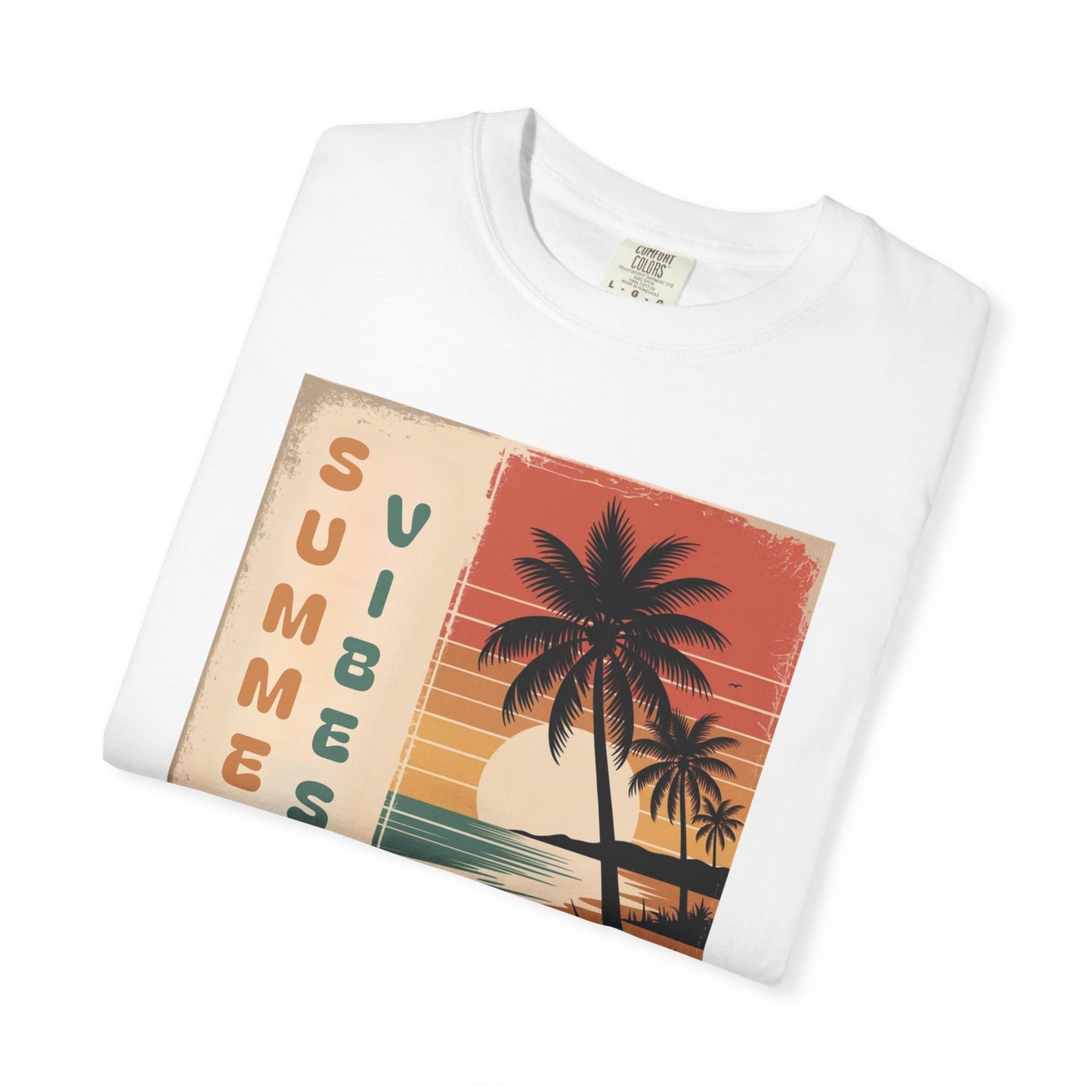 Summer Vibes T-Shirt — Retro Beach Palm Graphic Tee