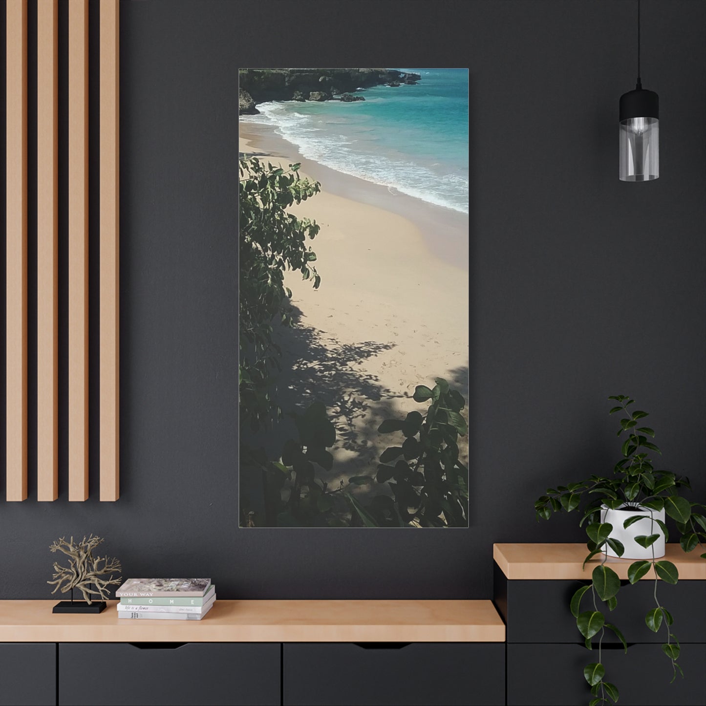 Tranquil Beach Canvas Wall Art - 1.25" Stretched Print for Home Decor