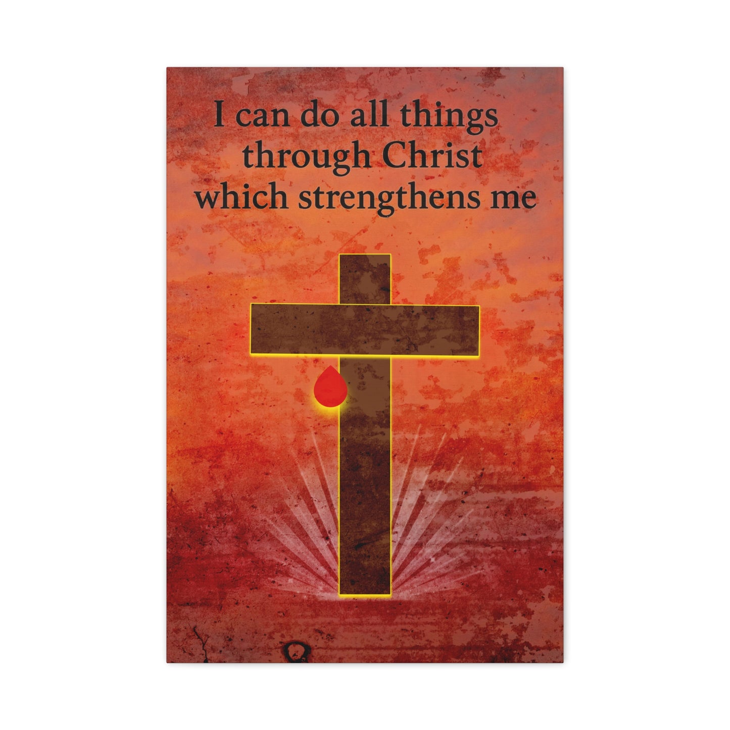 Inspirational Wall Art, Christian Home Decor, Rustic Matte Canvas, Religious Gift for Faith Lovers, Motivational Artwork