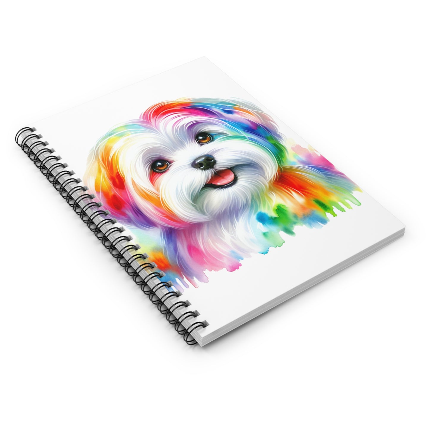 Colorful Dog Spiral Notebook - Ruled Lines for Pet Lovers