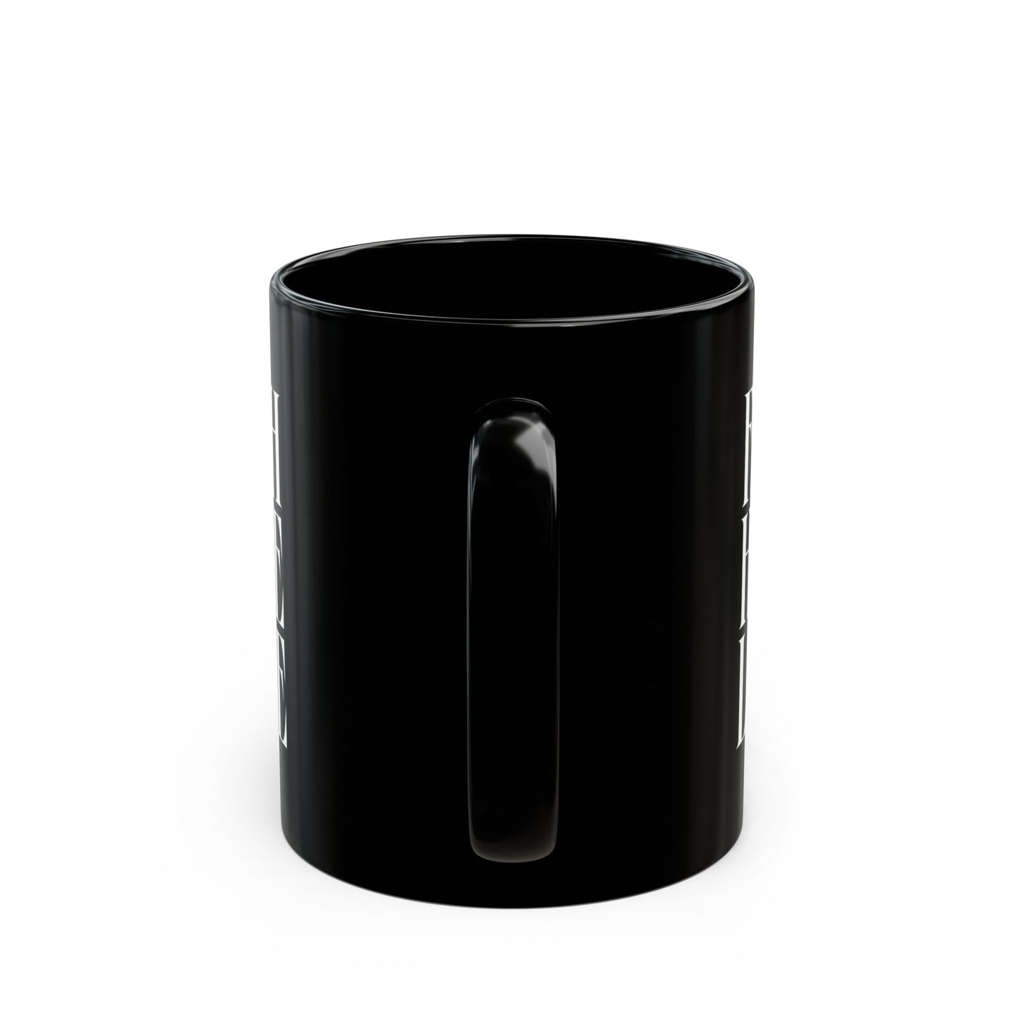Inspirational Faith Hope Love Black Mug - 11oz Ceramic Coffee Cup