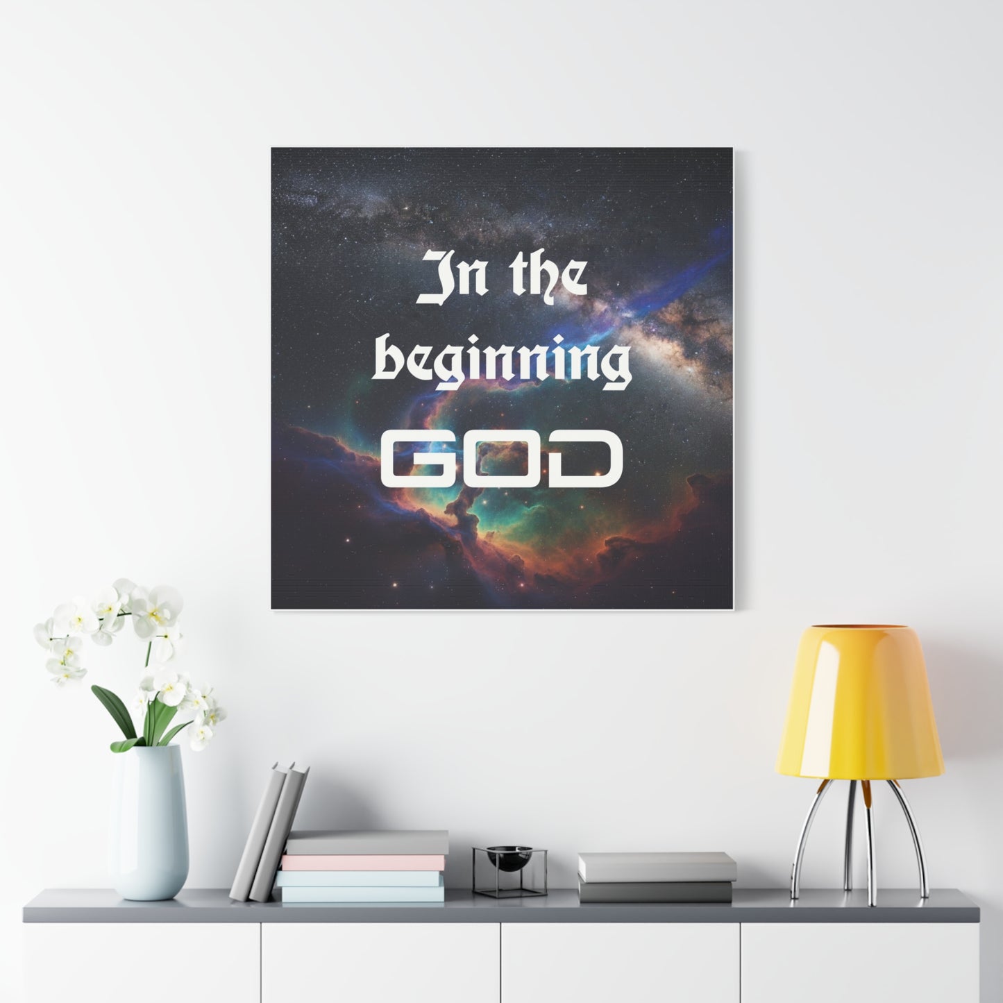 Cosmic Galaxy Canvas Print — Spiritual Christian Wall Art, Modern Inspirational Home Decor Gift