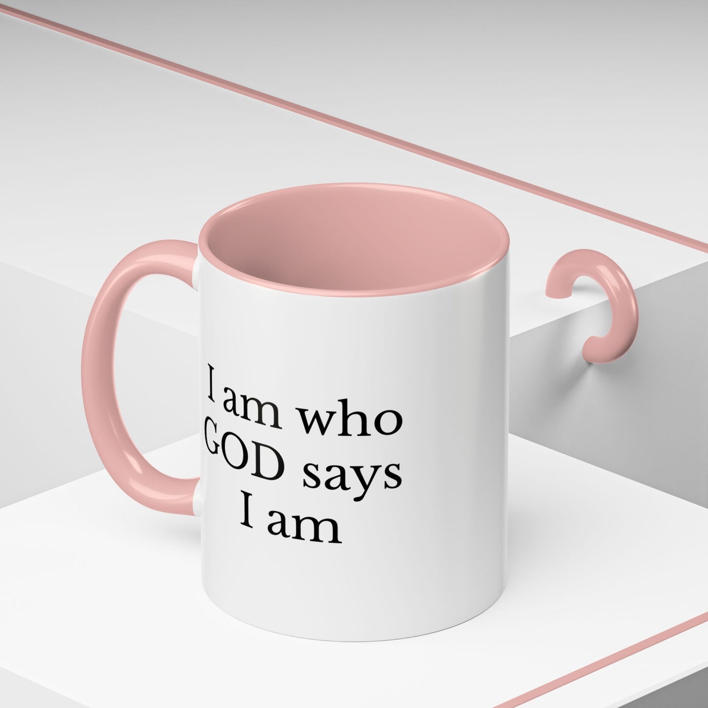 I AM WHO GOD SAYS I AM - Accent Coffee Mug (11, 15oz)