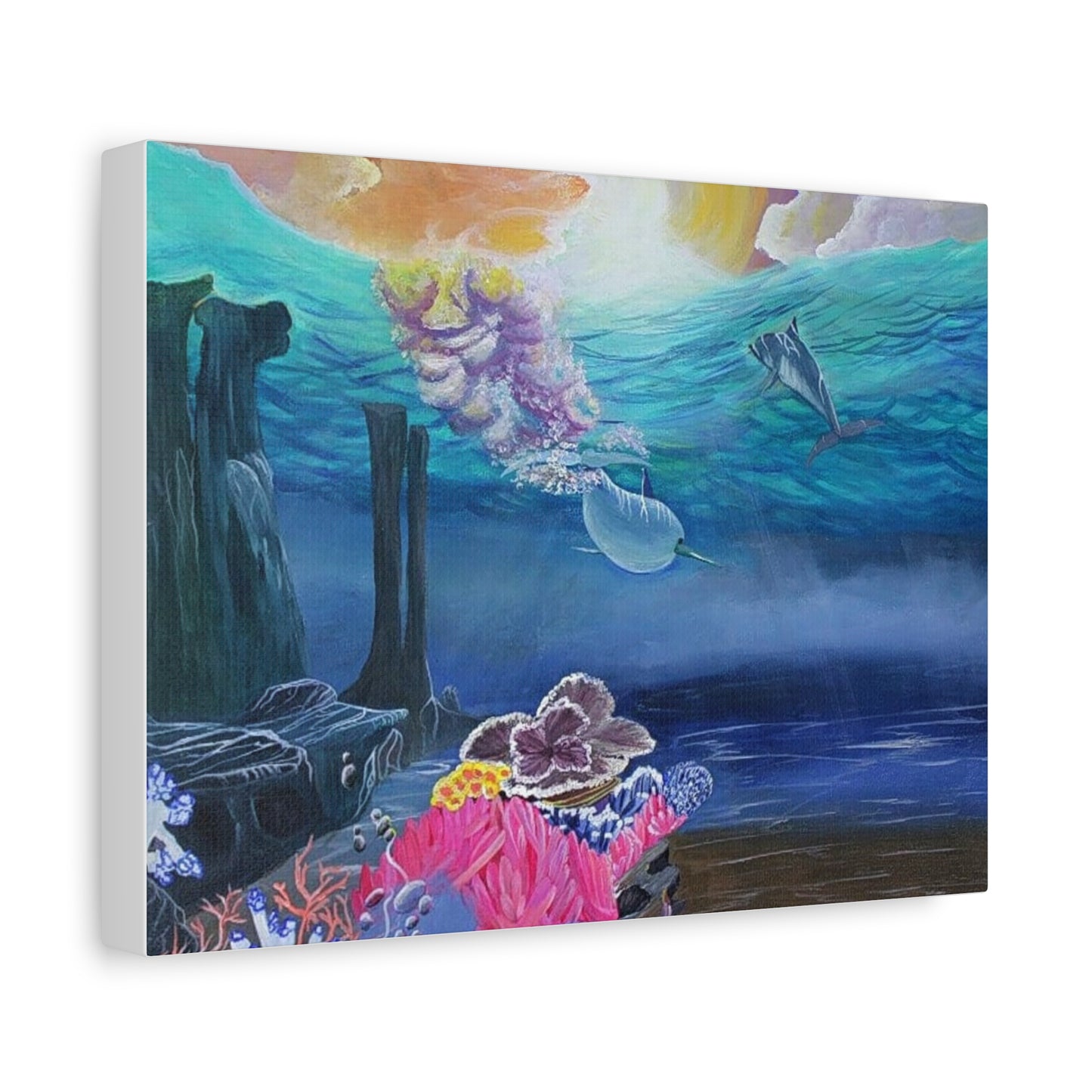 Underwater Coral Reef Canvas Art - Stretched Wall Decor