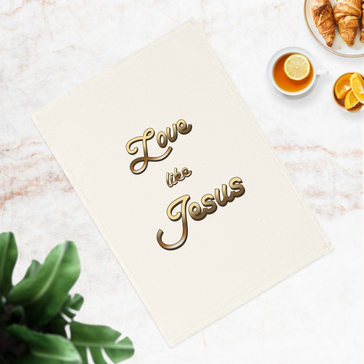 Tea Towel - Typography 'Love like Jesus'