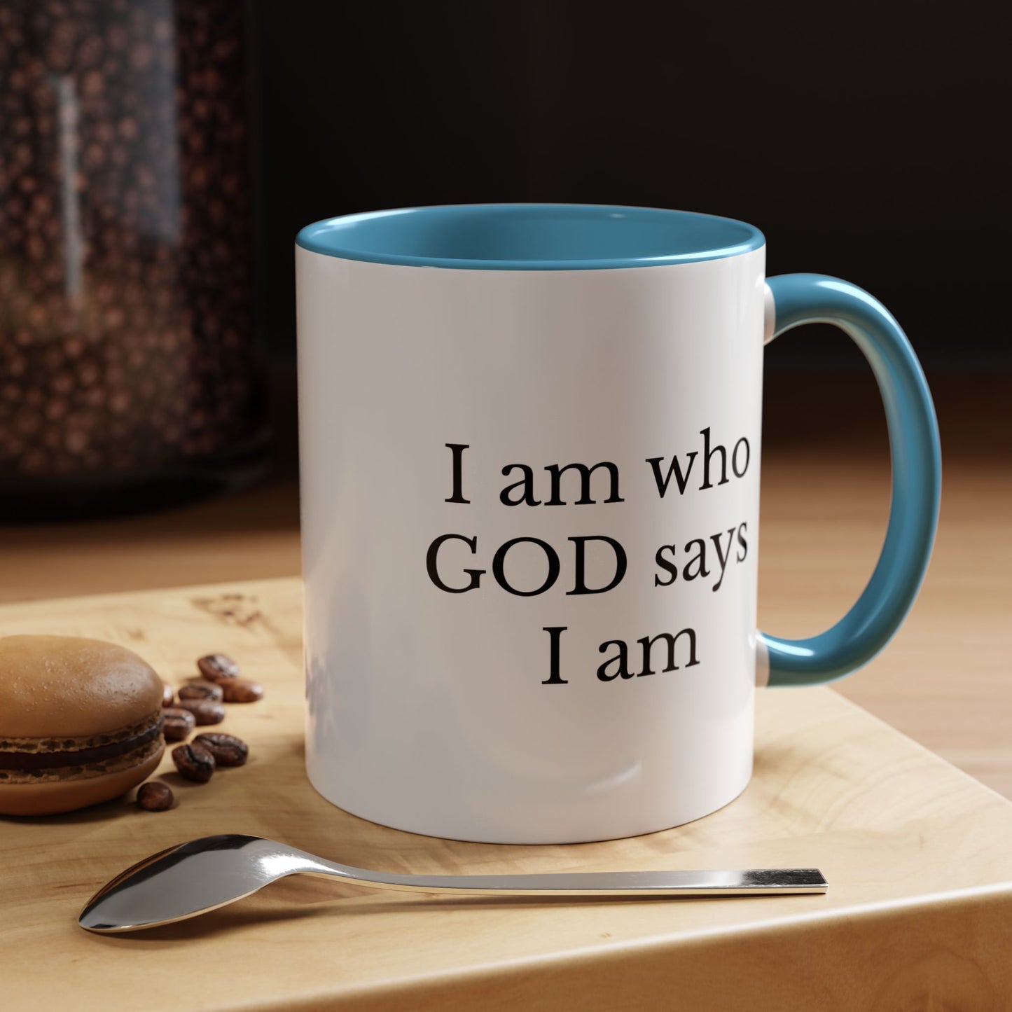 I AM WHO GOD SAYS I AM - Accent Coffee Mug (11, 15oz)