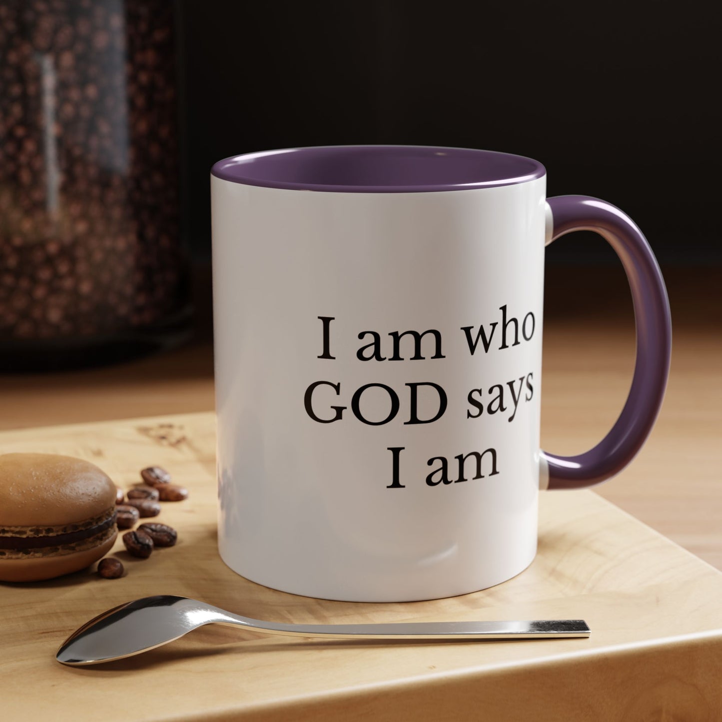 I AM WHO GOD SAYS I AM - Accent Coffee Mug (11, 15oz)