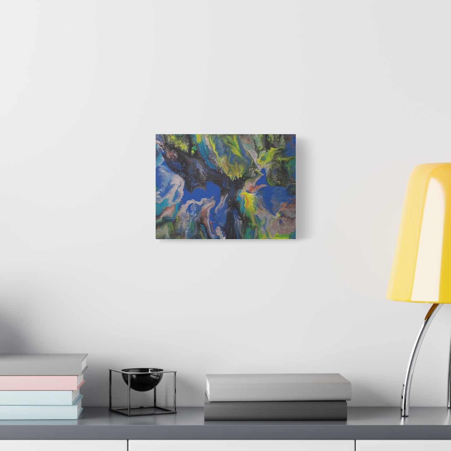 Abstract Ocean Flow Matte Canvas Wall Art, Stretched 1.25"