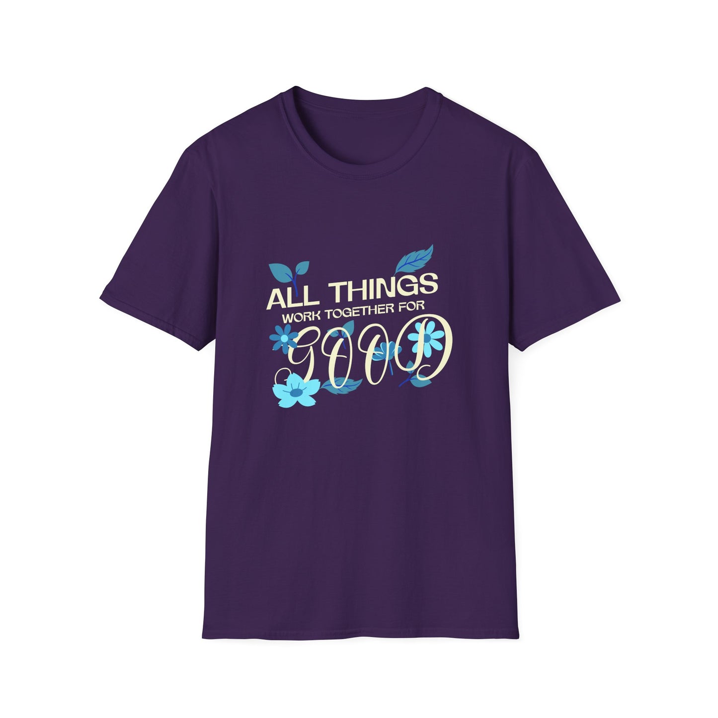 Inspirational Unisex Softstyle T-Shirt - 'All Things Work Together for Good'