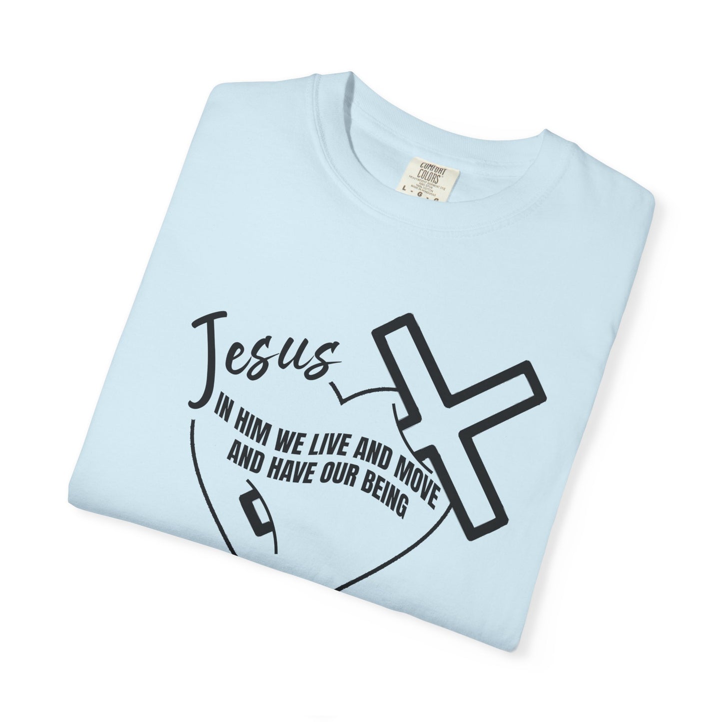 Cross and Heart Faith T-Shirt — Christian Love Graphic Tee, Inspirational Religious Gift