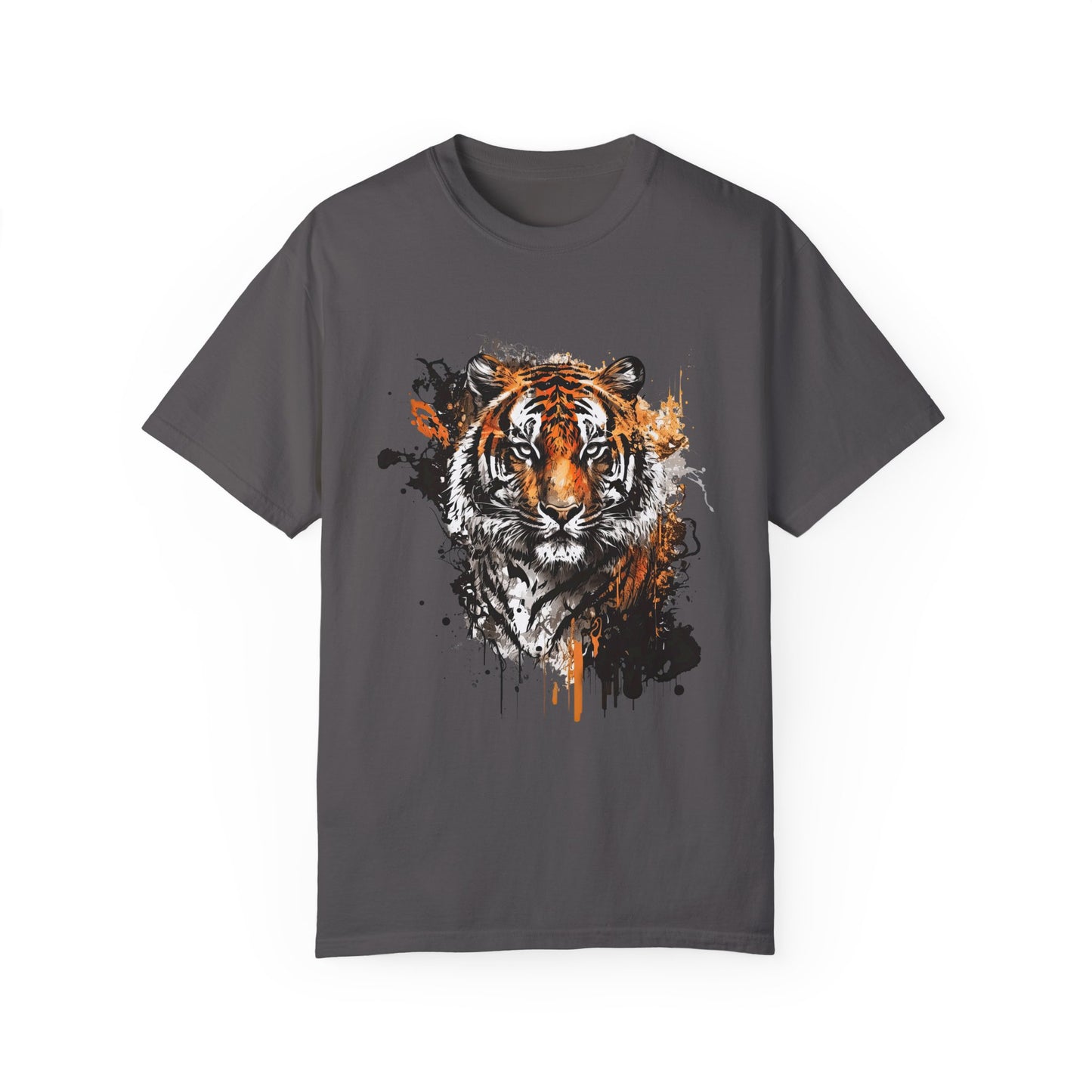 An abstract depiction of a tiger with vibrant colours Unisex T-Shirt