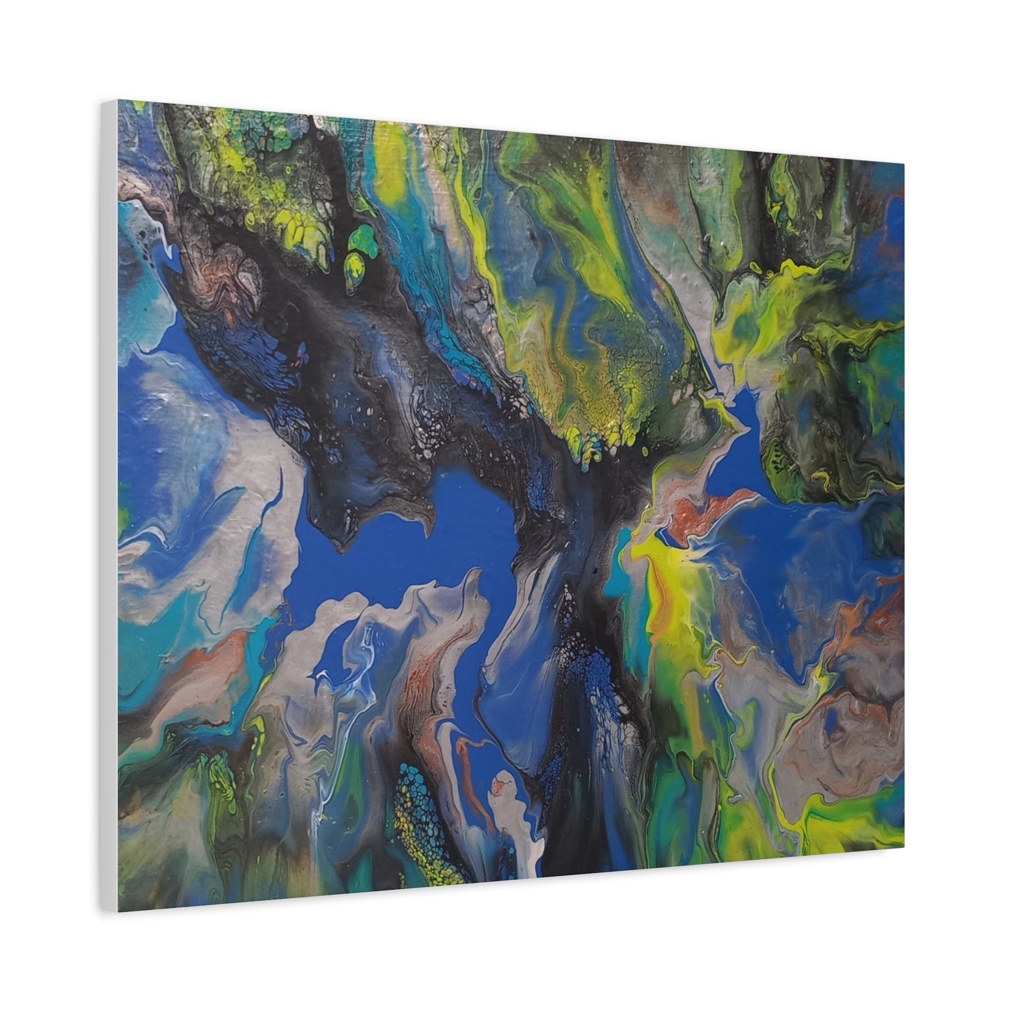 Abstract Ocean Flow Matte Canvas Wall Art, Stretched 1.25"