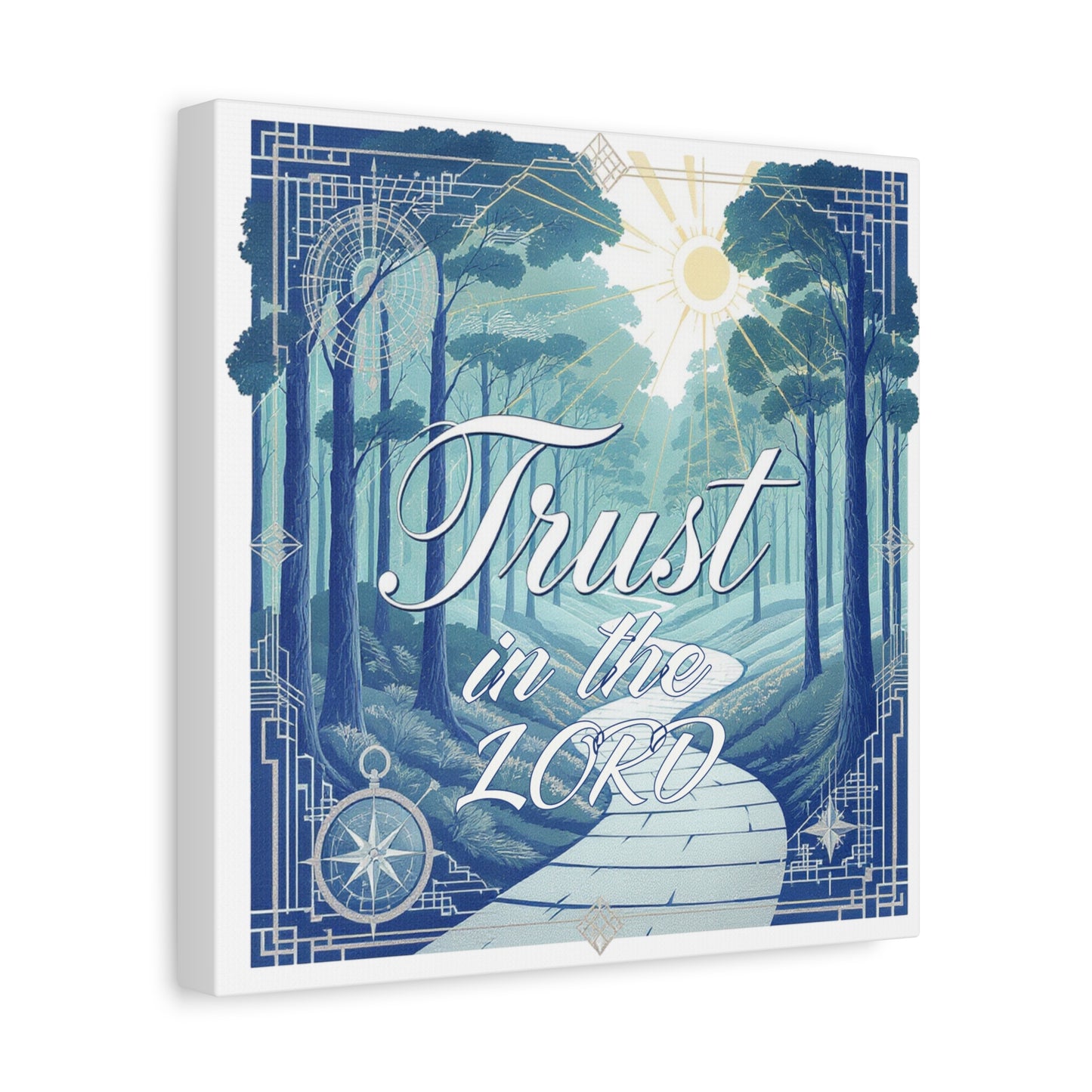 Inspirational Canvas Print, Motivational Wall Art, Trust in the Lord Decor, Nature Themed Home Decor, Christian Gift, Uplifting Wall Art