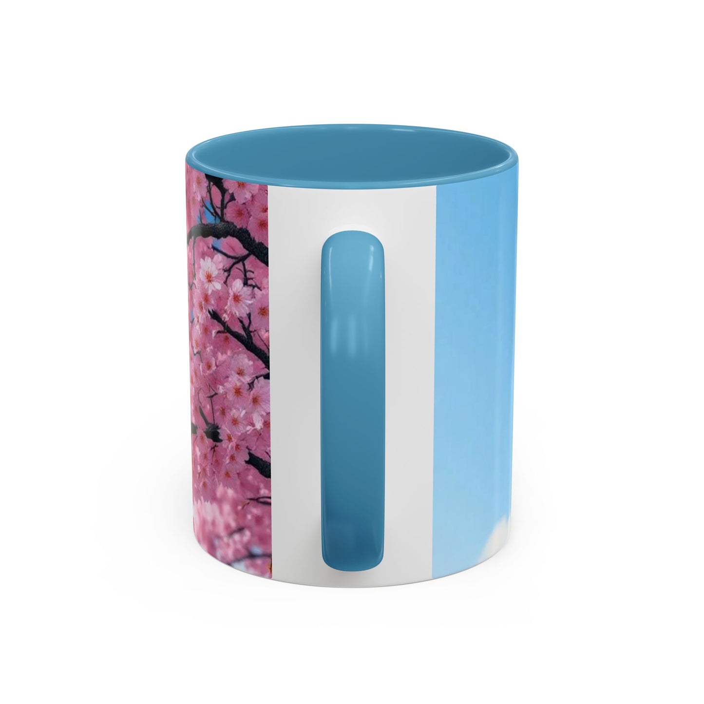 Cherry Blossom Accent Coffee Mug – Pink Sakura Floral 11/15oz