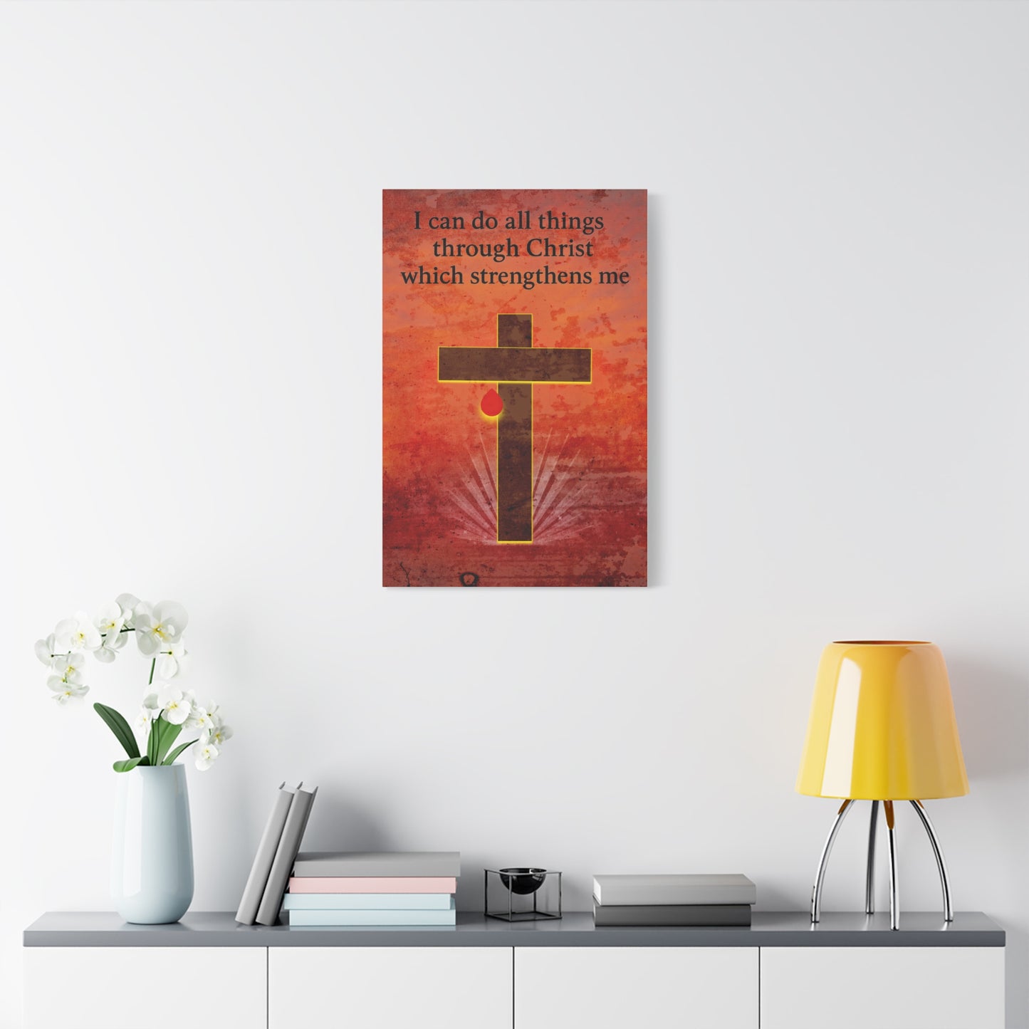 Inspirational Wall Art, Christian Home Decor, Rustic Matte Canvas, Religious Gift for Faith Lovers, Motivational Artwork