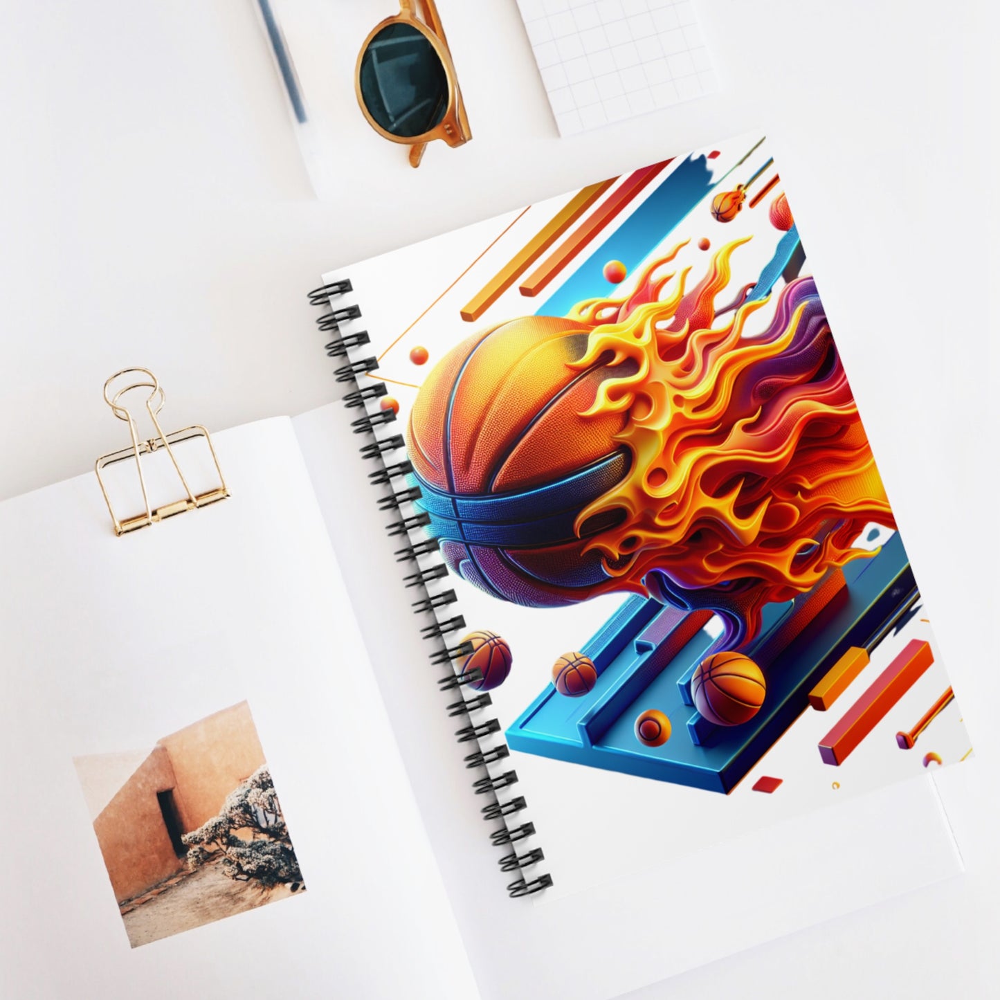 Dynamic Basketball Spiral Notebook
