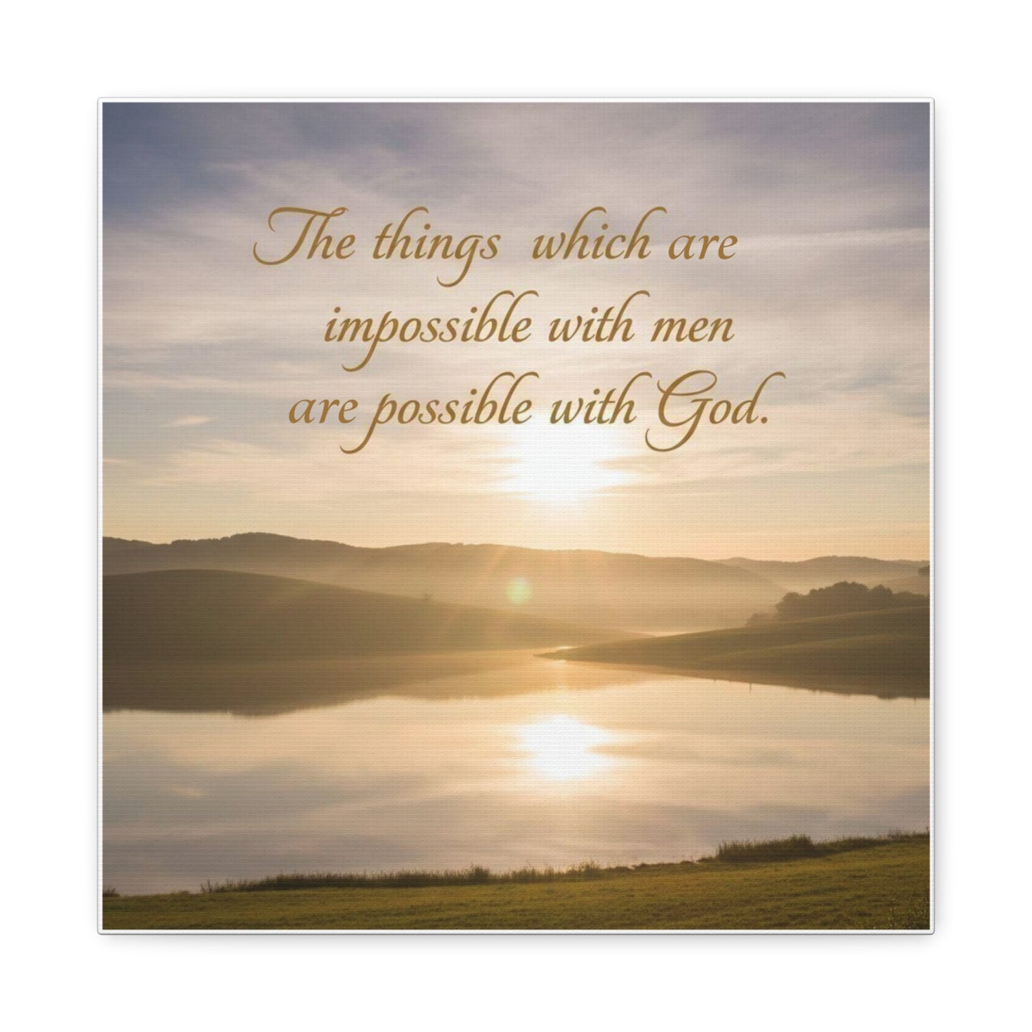 Inspirational Canvas Art Print, Stretched Wall Decor, Positive Quote Home Decor, Faith-Based Gift, Motivational Wall Art