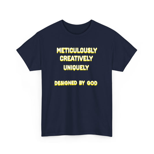 Unisex Heavy Cotton Tee - Designed by God - Creative & Unique Design