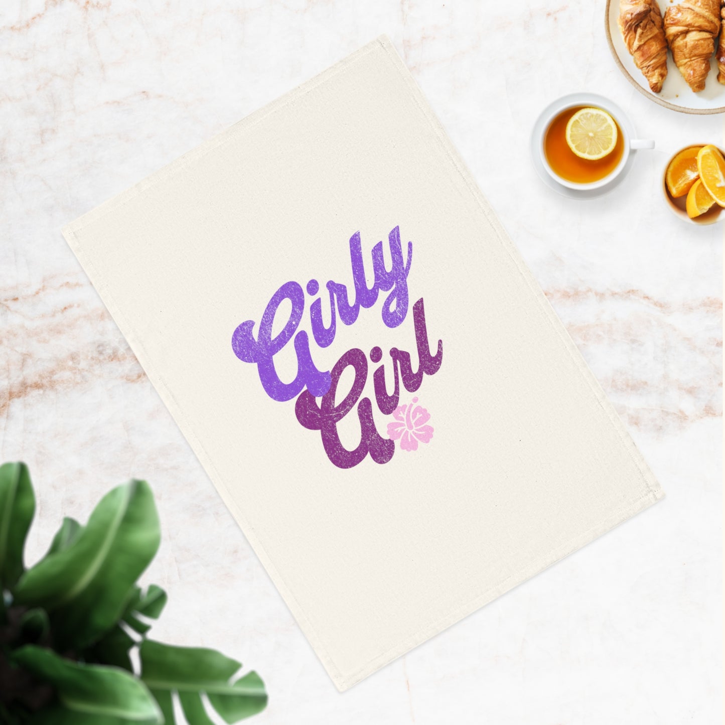 Girly Girl Cotton Tea Towel - Stylish & Fun Kitchen Decor