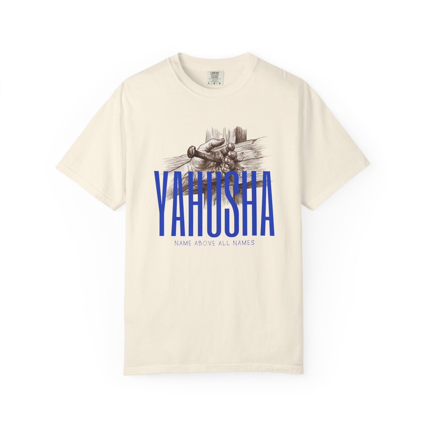 Yahusha Faith T-Shirt — Vintage Prayer Hands Graphic