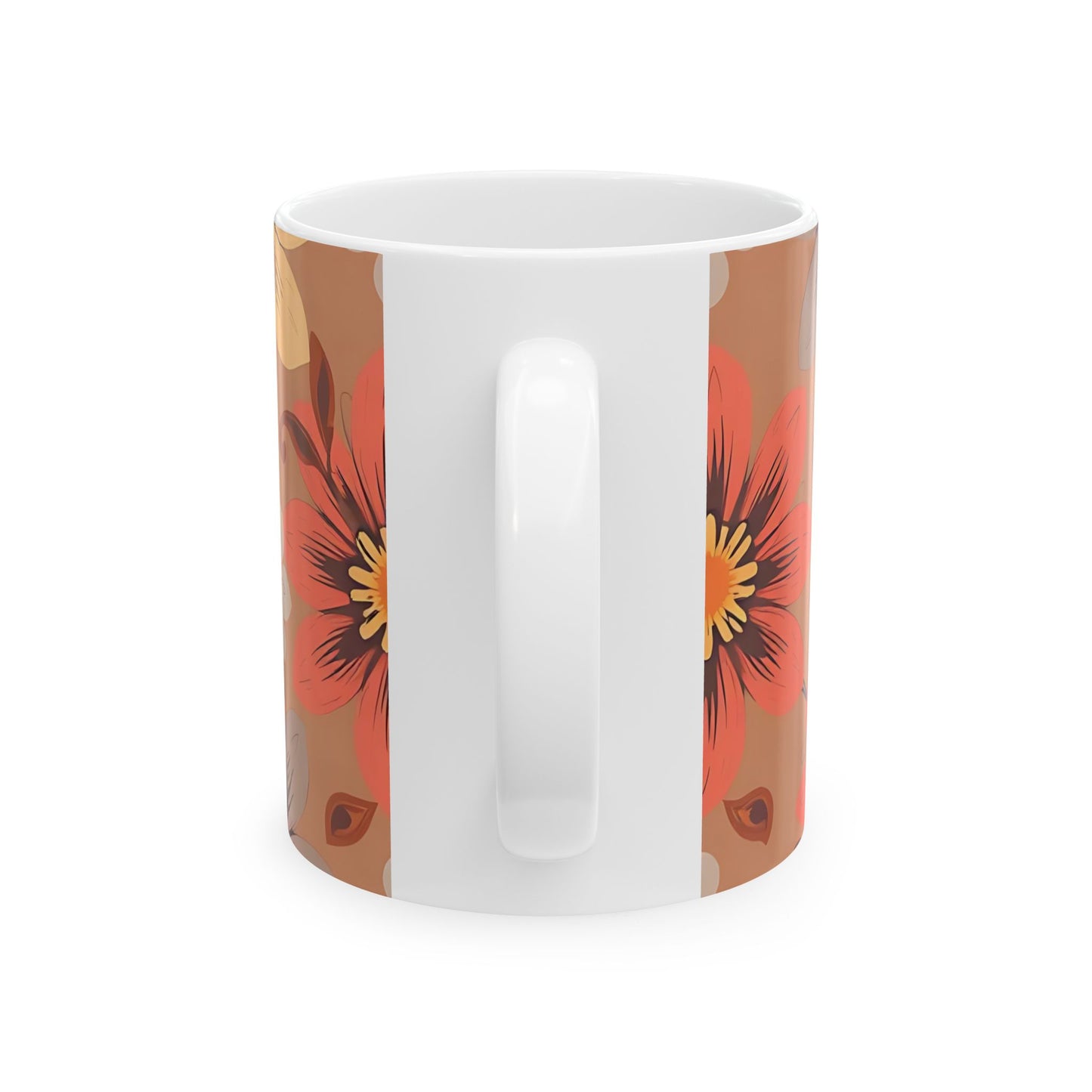 Autumn Blossom Ceramic Mug — Vintage Floral Coffee Cup (11oz/15oz)