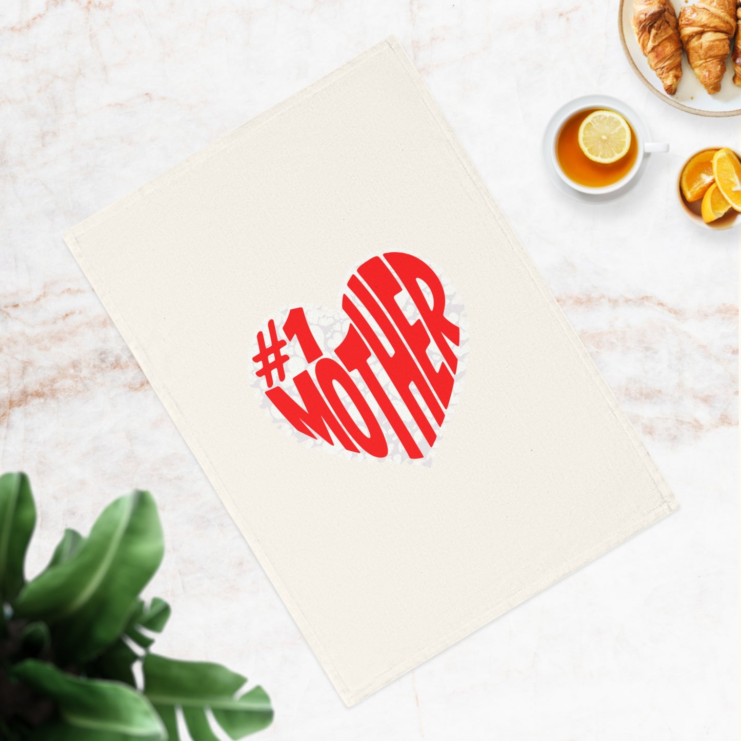 #1 Mother Cotton Tea Towel - Perfect Gift for Mother's Day & Everyday Use