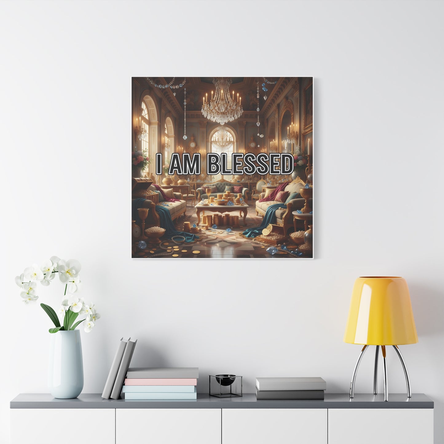 Blessed Canvas Wall Art, Inspirational Home Decor, Motivational Wall Art, Spiritual Decoration, Unique Artwork for Living Room, Office Wall