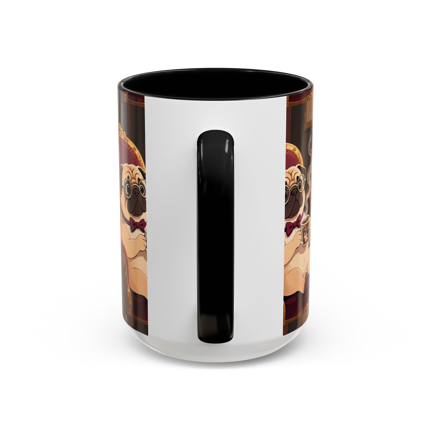Pug in Armchair Coffee Mug — Cozy Literary Tea & Coffee Cup (11/15oz)