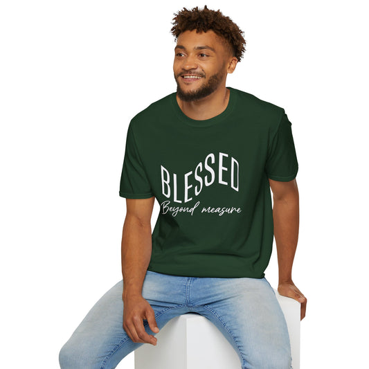 BLESSED Beyond Measure Inspirational Tee can be a gift for self or someone special.