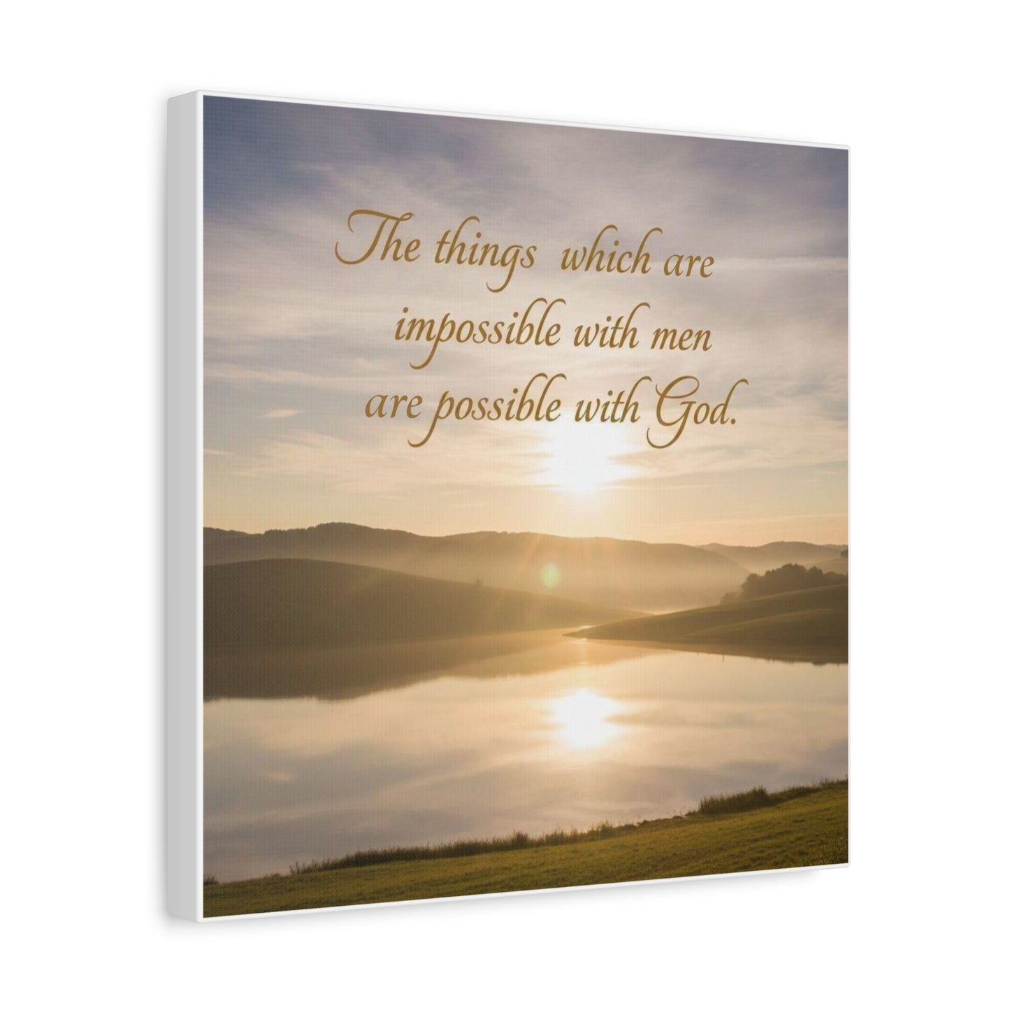 Inspirational Canvas Art Print, Stretched Wall Decor, Positive Quote Home Decor, Faith-Based Gift, Motivational Wall Art