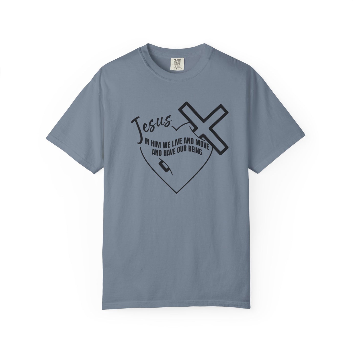 Cross and Heart Faith T-Shirt — Christian Love Graphic Tee, Inspirational Religious Gift