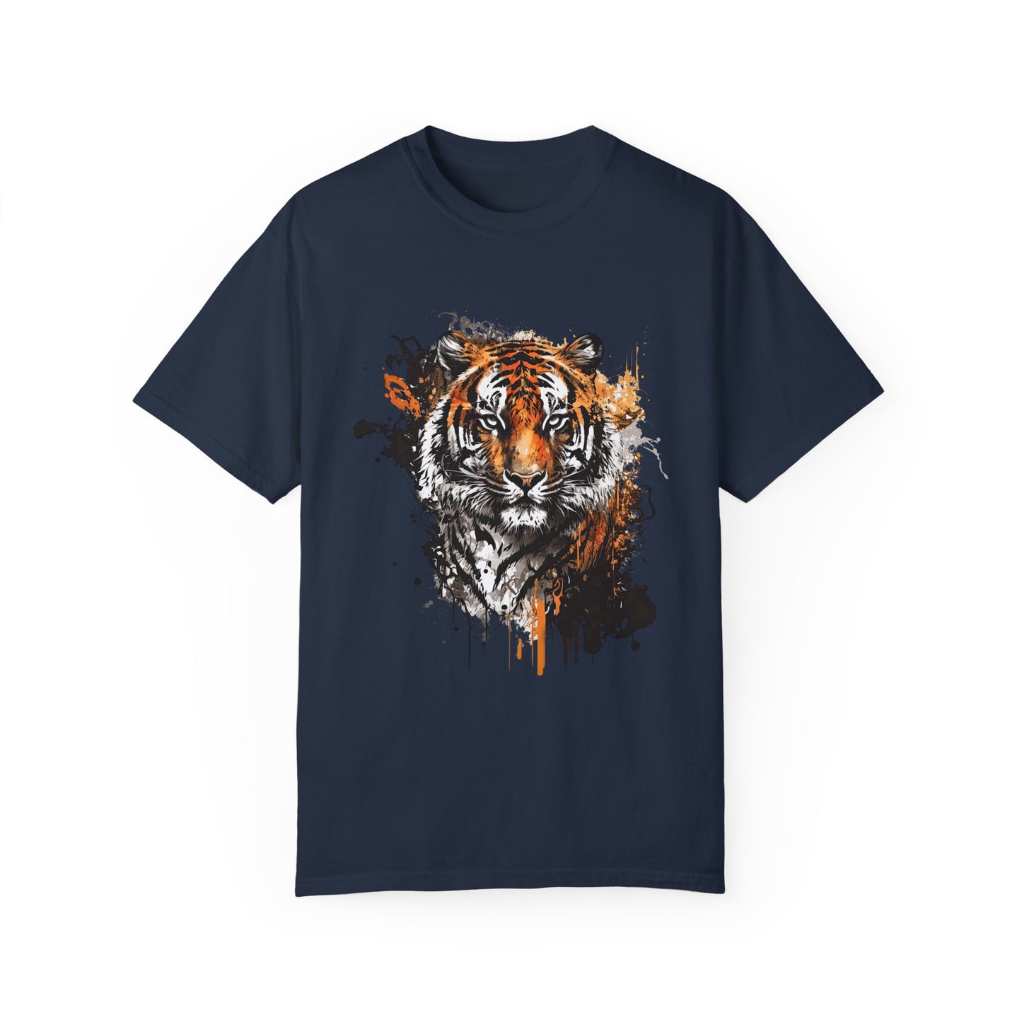 An abstract depiction of a tiger with vibrant colours Unisex T-Shirt