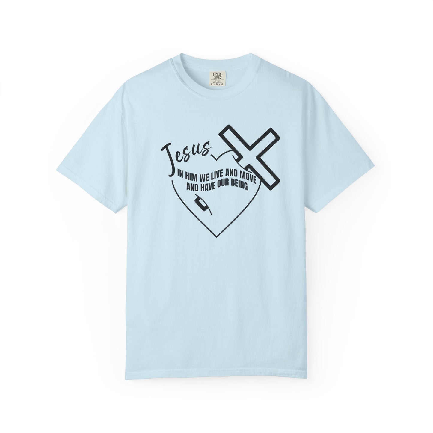 Cross and Heart Faith T-Shirt — Christian Love Graphic Tee, Inspirational Religious Gift