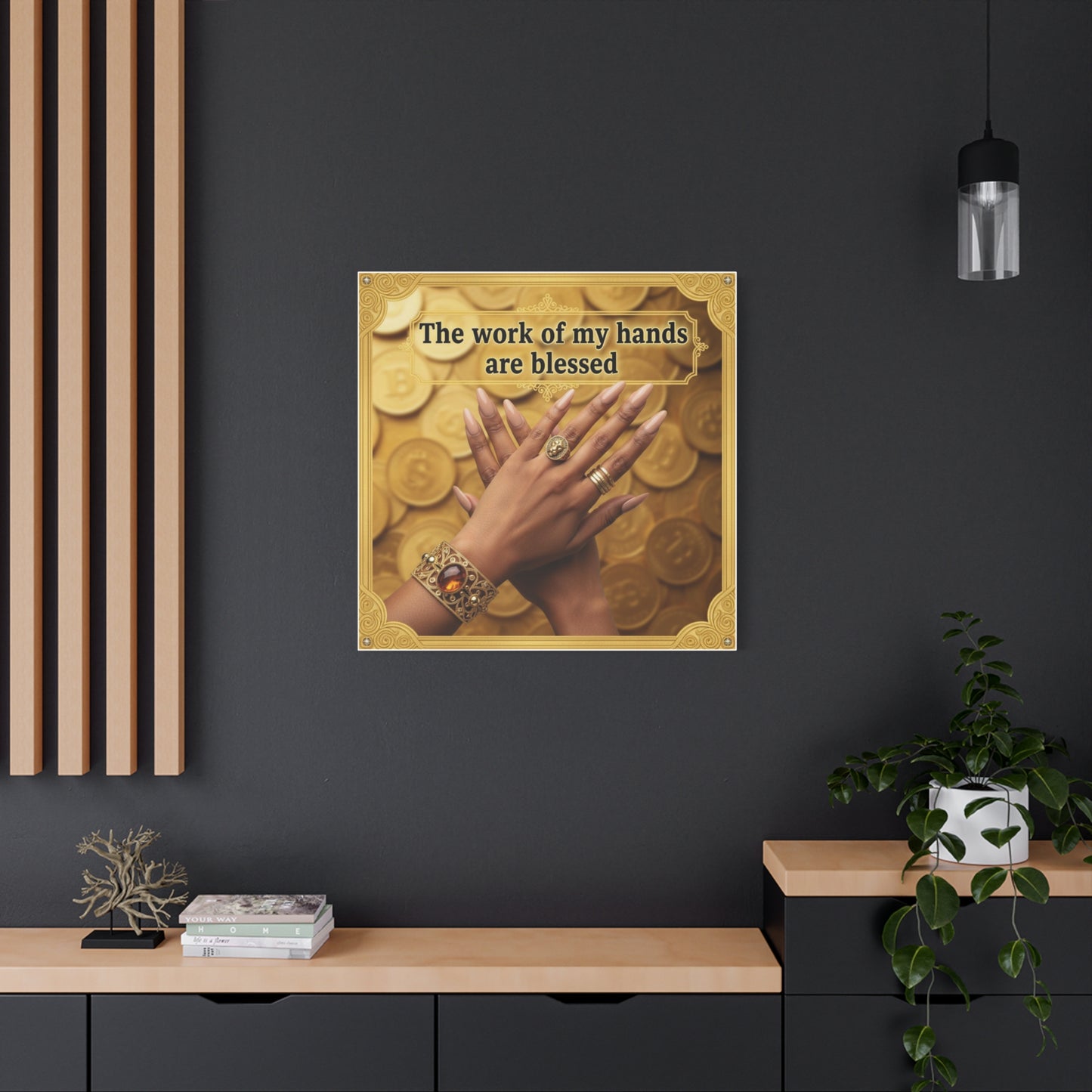 Blessed Hands Canvas Wall Art, Inspirational Home Decor, Motivational Wall Art, Unique Wall Decor, Faith-Based Gift, Spiritual Art